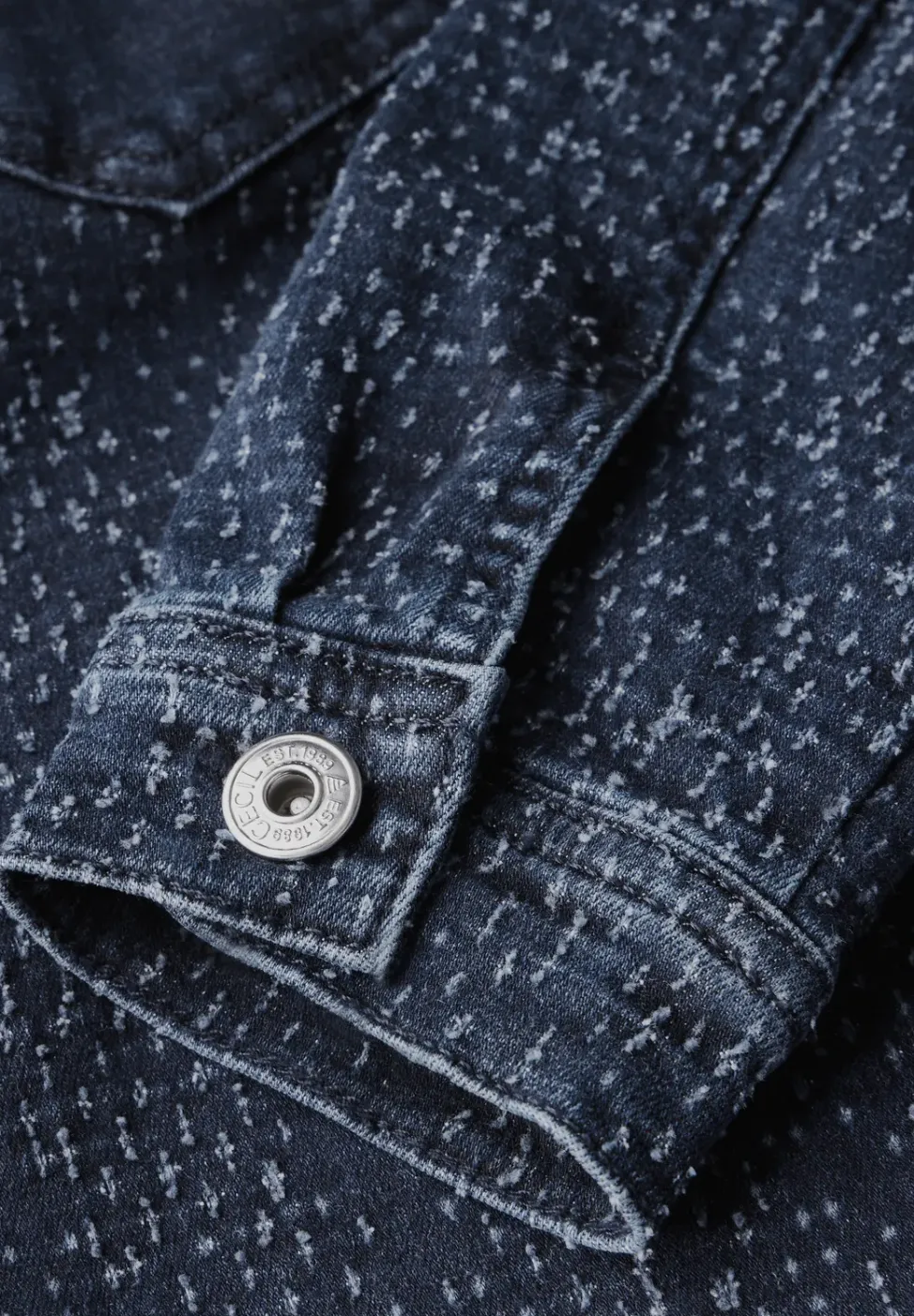 Denim jack in bouclé-look