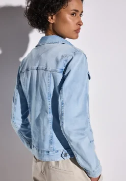 Denim jack in gebleekte look