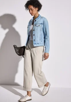 Denim jack in gebleekte look