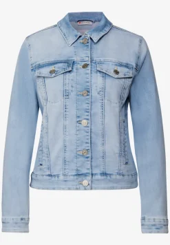 Denim jack in gebleekte look