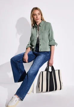 Denim jack met borstzakken