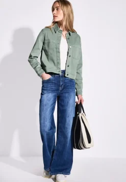 Denim jack met borstzakken