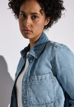 Denim jack met borstzakken