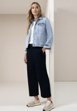 Denim jack met borstzakken en knopen