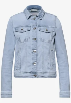 Denim jack met borstzakken en knopen