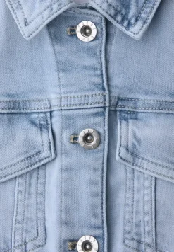 Denim jack met borstzakken en knopen