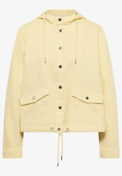 Denim jack met capuchon en knopen
