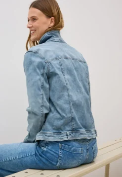 Denim jack met knoopsluiting