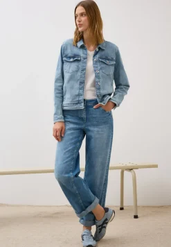 Denim jack met knoopsluiting