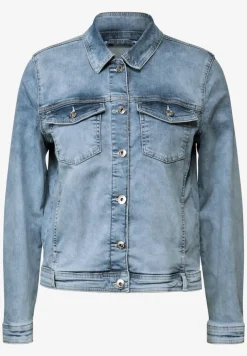 Denim jack met knoopsluiting