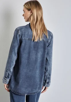 Denim overhemd met borstzakken
