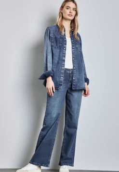 Denim overhemd met borstzakken