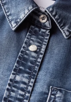 Denim overhemd met borstzakken