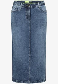 Denim rok met galonstrepen