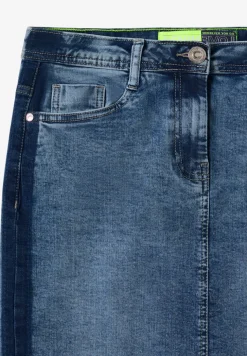 Denim rok met galonstrepen