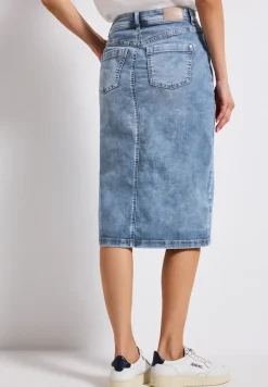 Denim rok met split