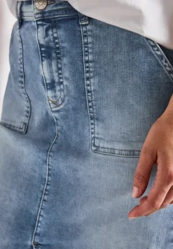 Denim rok met split