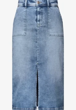 Denim rok met split