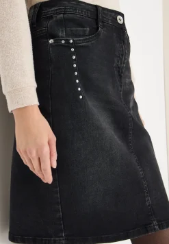 Denim rok met studs