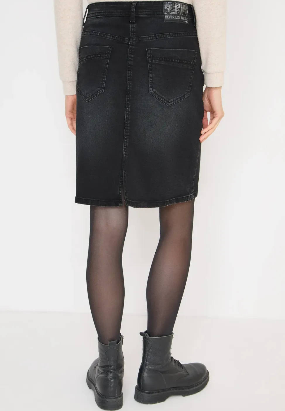 Denim rok met studs