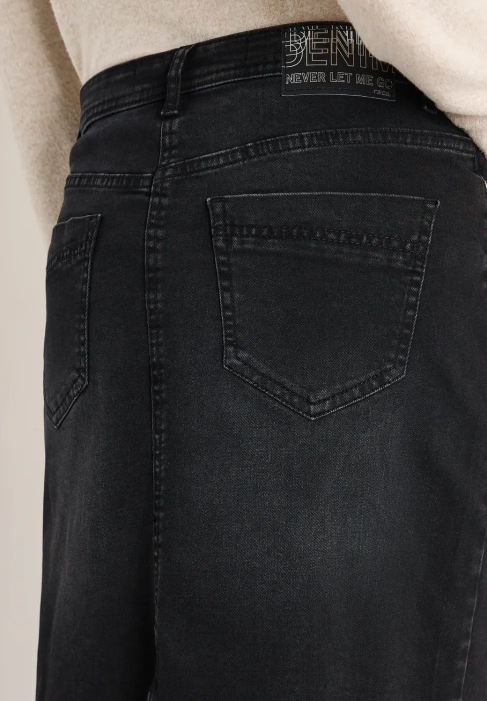 Denim rok met studs