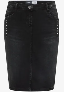 Denim rok met studs