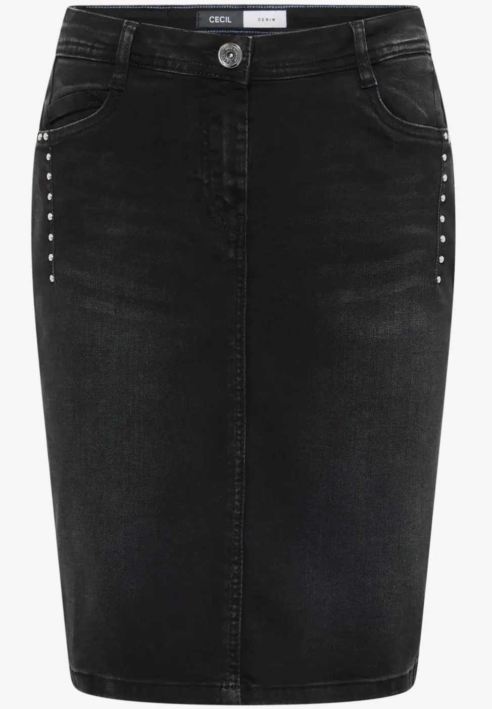 Denim rok met studs