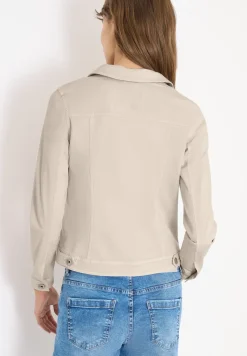 Denim jack met borstzakken en knopen