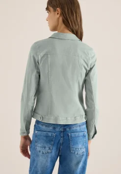 Denim jack met borstzakken en knopen