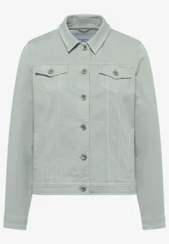 Denim jack met borstzakken en knopen