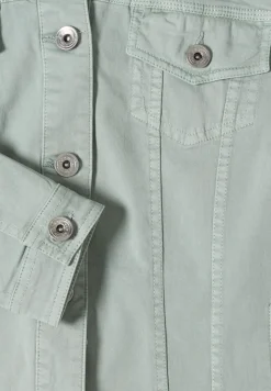 Denim jack met borstzakken en knopen