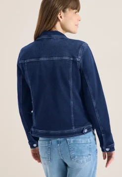 Denim jack met borstzakken en knopen