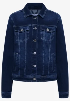 Denim jack met borstzakken en knopen