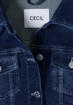 Denim jack met borstzakken en knopen