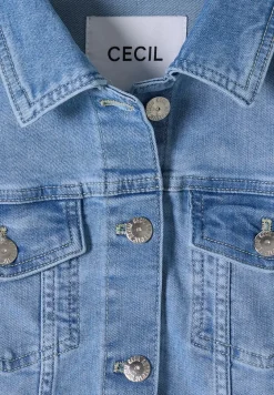 Denim jack met borstzakken en knopen
