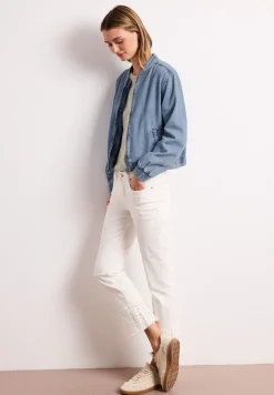 Denim-look blouson met zakken