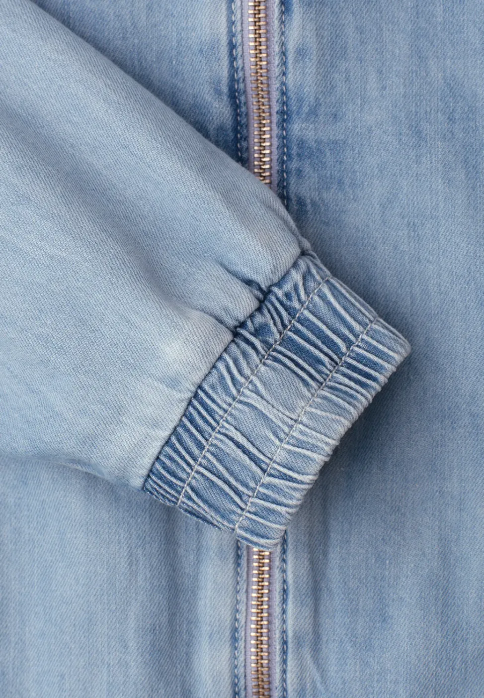 Denim-look blouson met zakken