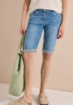 Denim shorts met Slim Legs