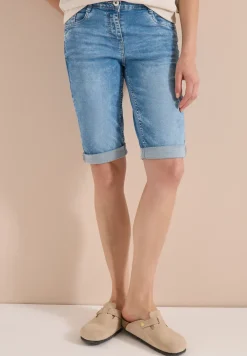 Denim shorts met Slim Legs