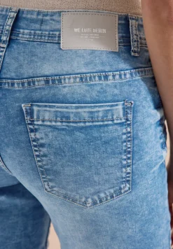 Denim shorts met Slim Legs