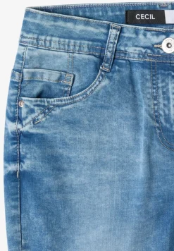 Denim shorts met Slim Legs