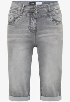 Denim shorts met straight leg