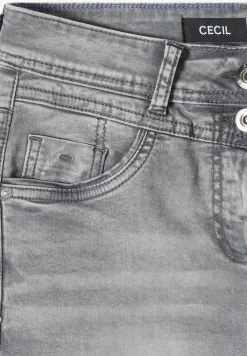 Denim shorts met straight leg