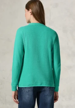 Dolman-trui met structuurmix