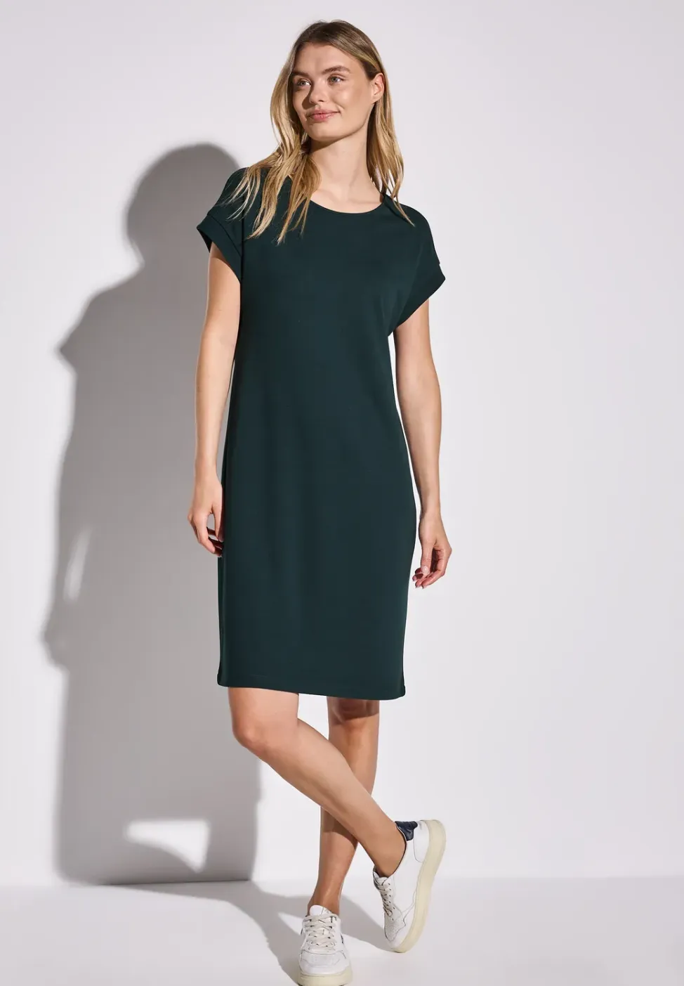 Effen jersey jurk