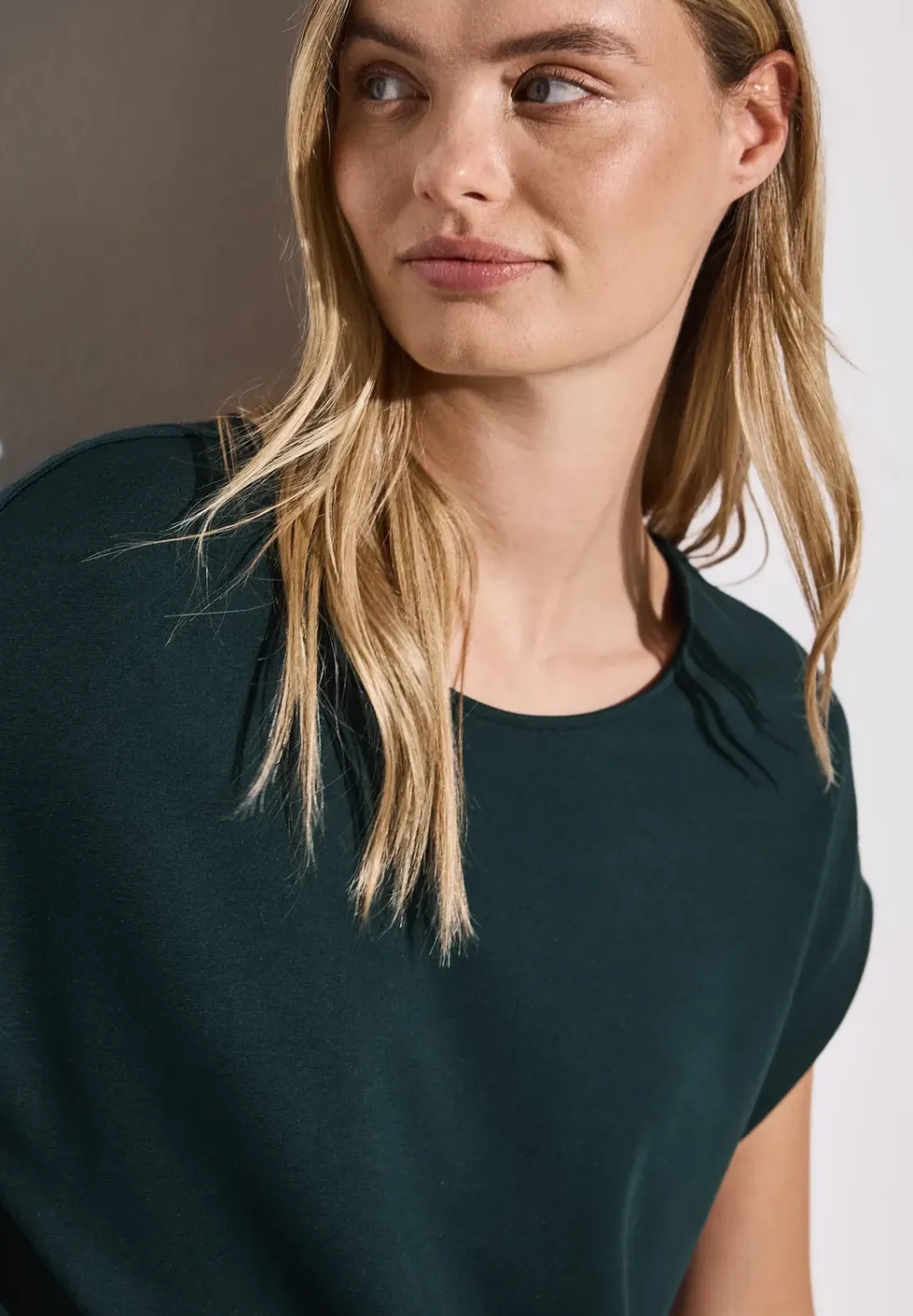 Effen jersey jurk