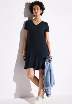 Effen jersey jurk