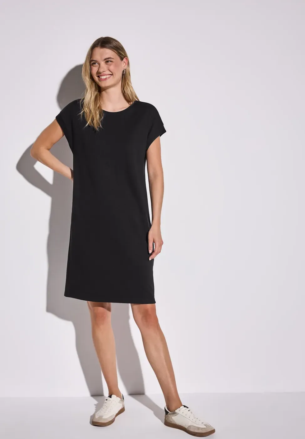 Effen jersey jurk