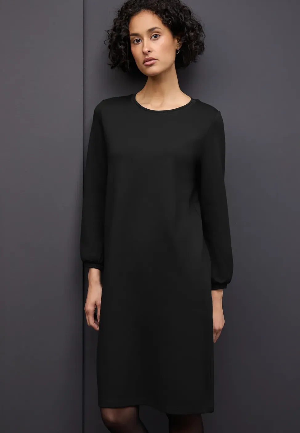 Effen jersey jurk