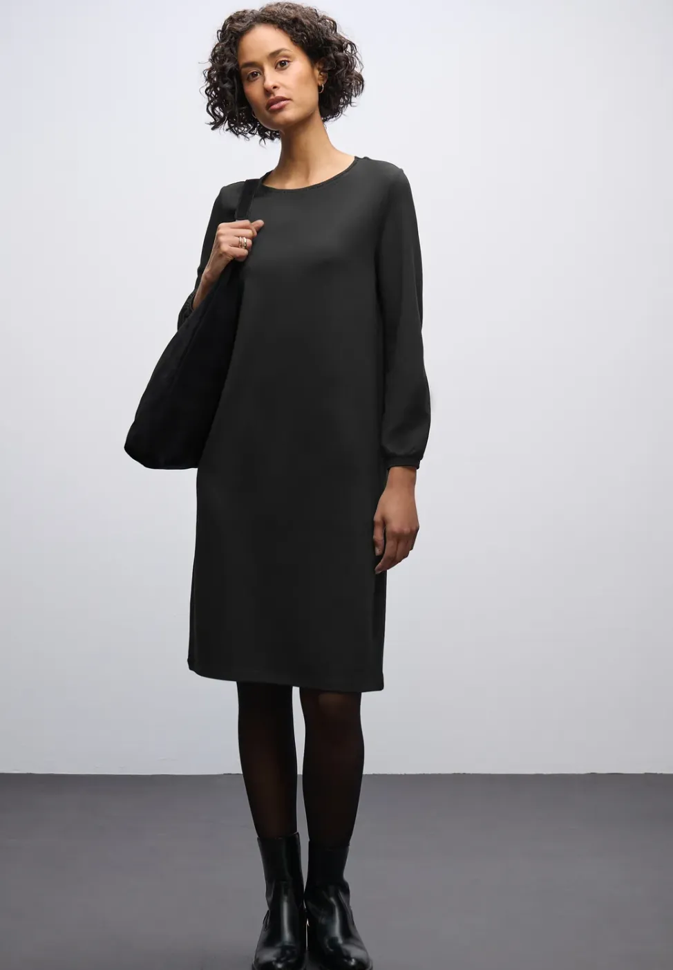 Effen jersey jurk